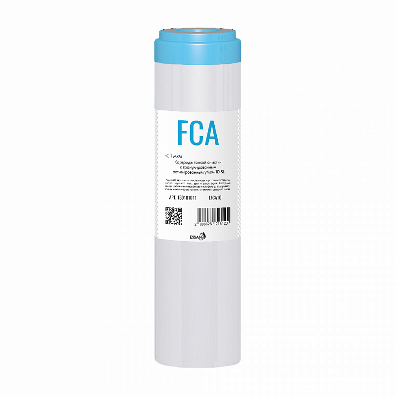 Картридж сменный угольный гранул. ESSAN EFCA10, для корпуса 10SL, для мех. и сорбцион очистки