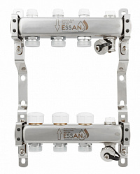 Коллекторная группа ESSAN GROUP803 нержавейка 1"x3/4" EK -3 выхода, без расходомеров (254 мм)
