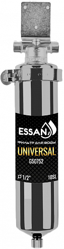 Корпус-колба фильтра из нержавейки ESSAN UNIVERSAL горячая и холодная вода 10SL,1/2" Н (ПРЕМЬЕР)