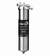 Корпус-колба фильтра из нержавейки ESSAN FLASK горячая и холод. вода 10SL,1/2" Н (аналог ТАЙФУН)(10)