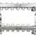 Коллекторная группа ESSAN GROUP803 нержавейка 1"x3/4" EK -6 выходов, без расходомеров (404 мм)