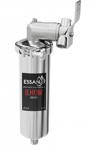 Корпус-колба фильтра из нержавейки ESSAN ILHOM горячая и холодная вода 10SL, 3/4" В (8)