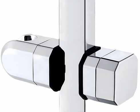 Держатель лейки для душевой стойки ESSAN (KEBBI) KARAKUS CHROME скользящий 18х15-30мм, для квад штан