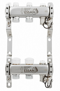 Коллекторная группа ESSAN GROUP803 нержавейка 1"x3/4" EK -2 выхода, без расходомеров (204 мм)