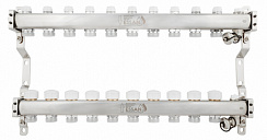 Коллекторная группа ESSAN GROUP803 нержавейка 1"x3/4" EK -10 выходов, без расходомеров (604 мм)