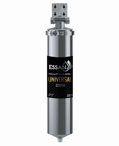 Корпус-колба фильтра из нержавейки ESSAN UNIVERSAL горячая и холодная вода 20BB, 1" Н (ПРЕМЬЕР)